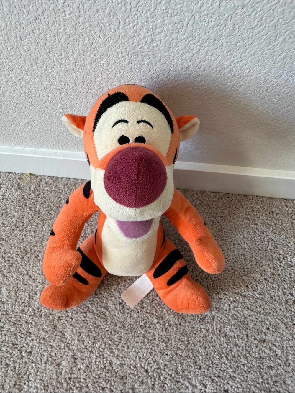 Disney Tigger Plush - Orange, Cream, Black, Purple